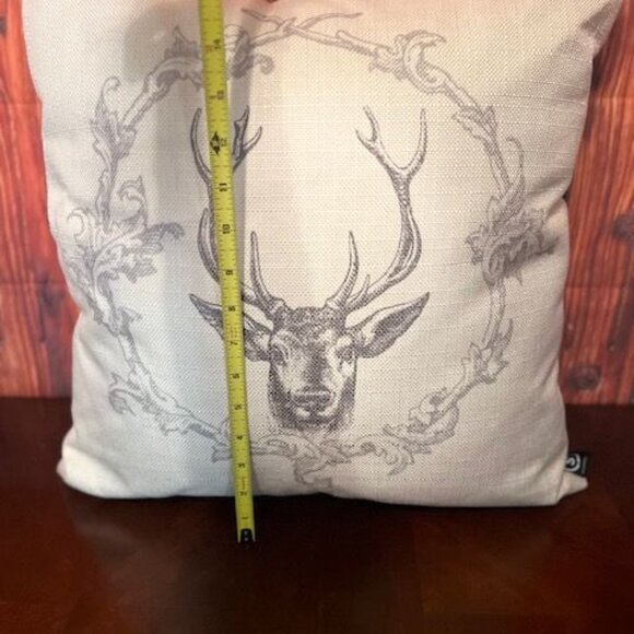 Deer Head Decorative Throw Pillow By Splashworks  elegant accent rustic style - Picture 3 of 5